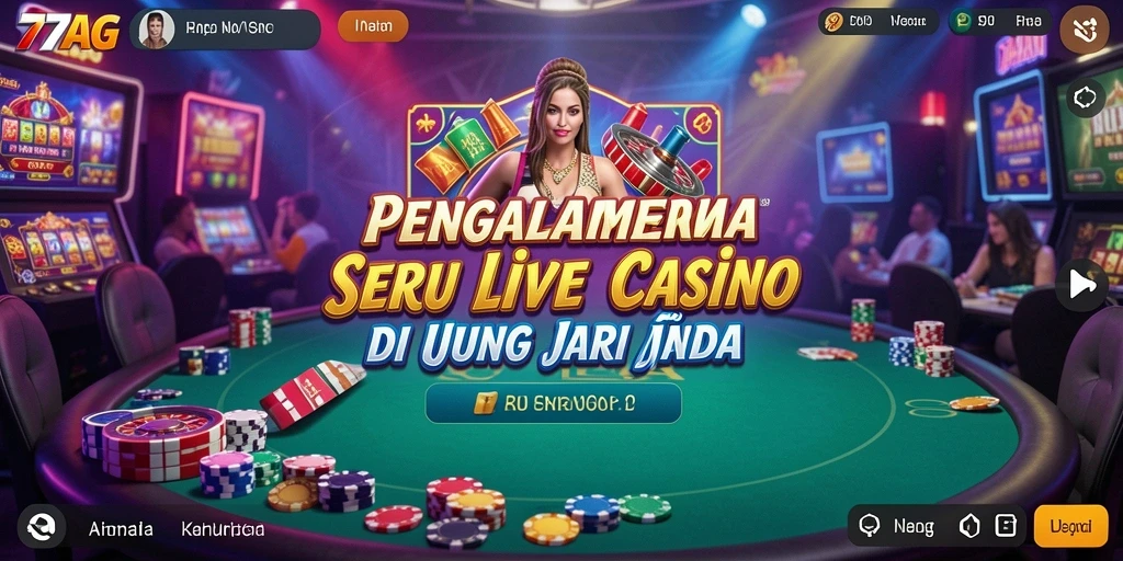Screenshot gameplay Live Casino yang menarik dan menegangkan.