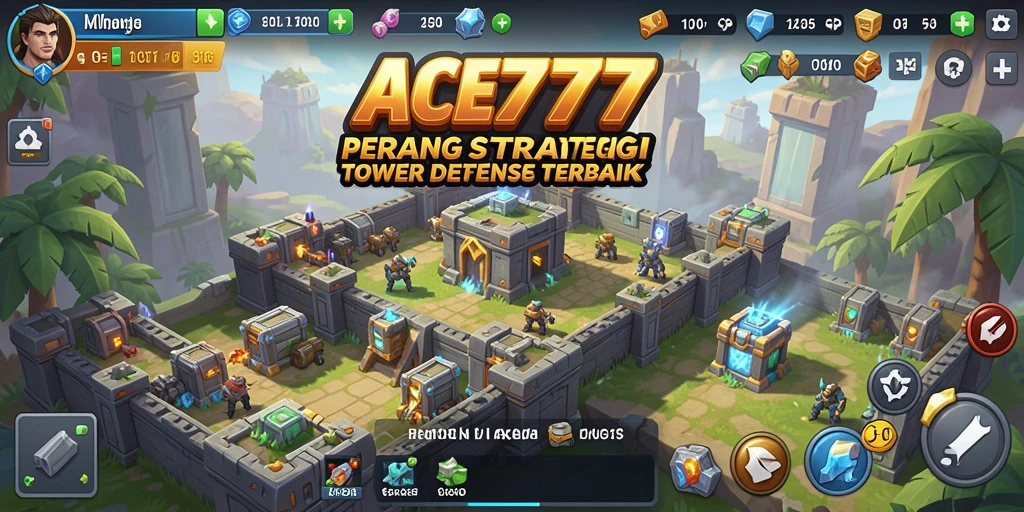 Gameplay ACE777 yang seru dalam Tower Defense.