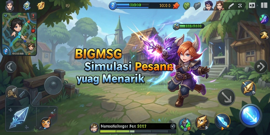 Tampilan gameplay <strong>BIGMSG</strong> yang menarik dalam simulasi komunikasi.