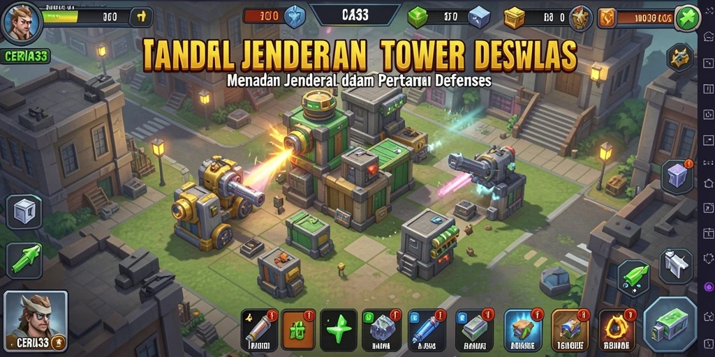 Gameplay Tower Defense yang menegangkan dengan berbagai strategi.