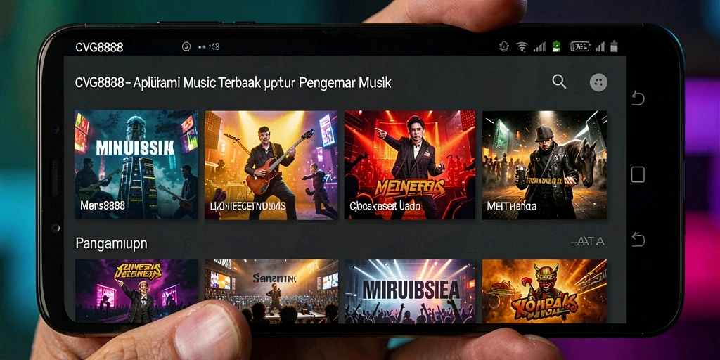 Tampilan gameplay seru dari aplikasi musik CVG8888.