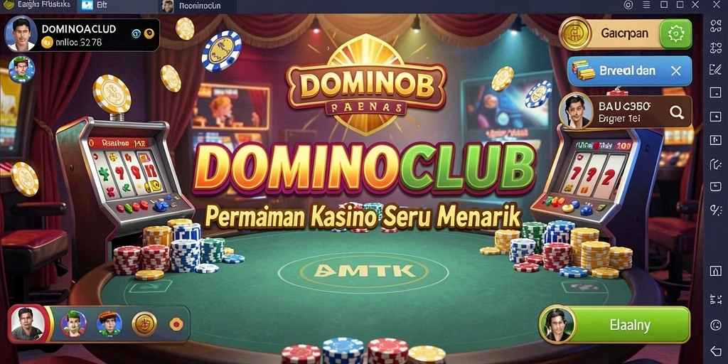 Tampilan gameplay seru dari DOMINOCLUB dalam aksi Kasino.