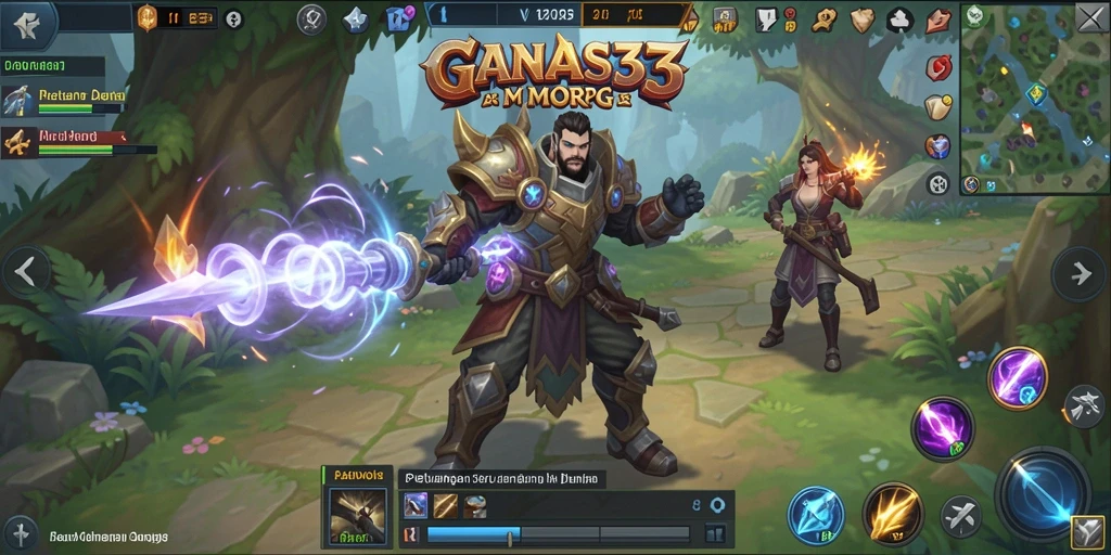 Screenshot permainan GANAS33 menampilkan aksi seru dalam dunia MMORPG.