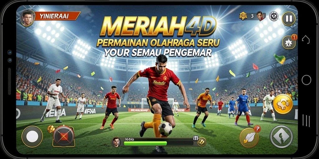 Tampilan seru dan interaktif saat bermain MERIAH4D di dunia olahraga.