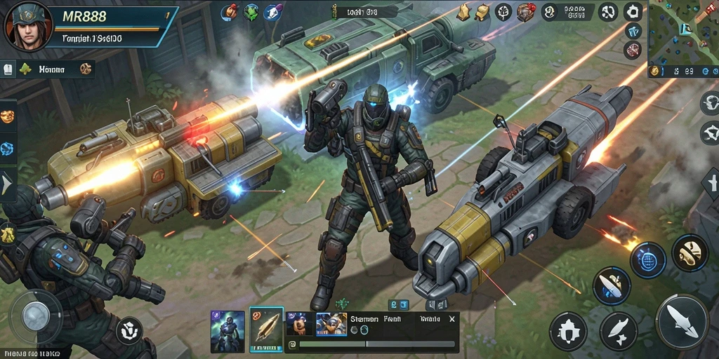 Tampilan gameplay MR888 menampilkan strategi pertempuran yang mendebarkan.
