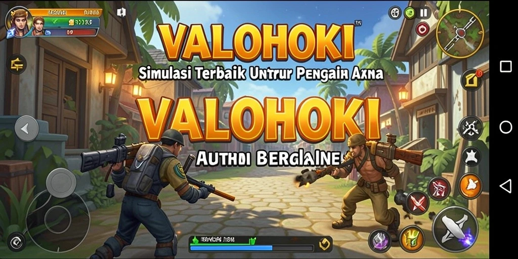 Screenshot gameplay VALOHOKI menunjukkan simulasi yang penuh warna dan interaktif.
